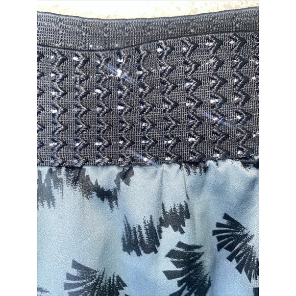 Free People Skirt tier metallic elastic high waist western geometric art L layer - Picture 3 of 8